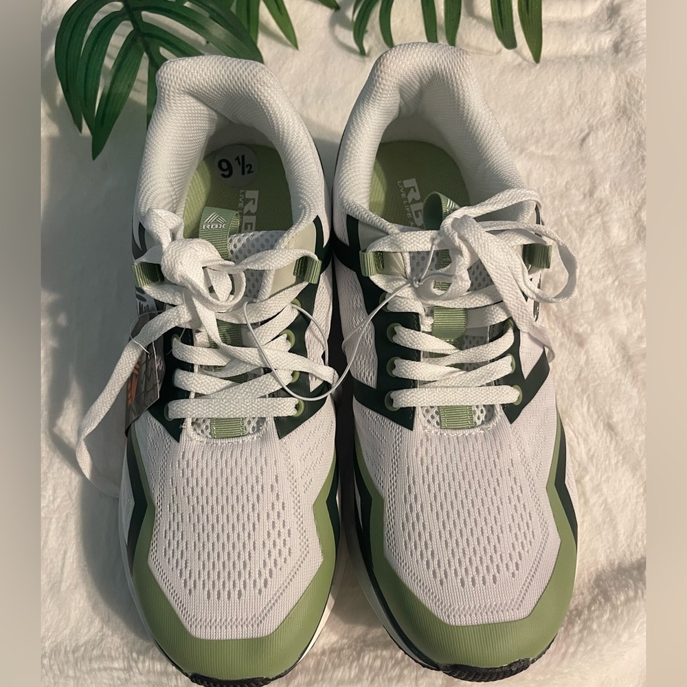 RBX Men's White and Green Athletic Shoes - Picture 13 of 16